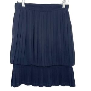 VTG Italy 100%‎ Silk Skirt Womens Size 10 Pleated Capsule Minimalist Old Money